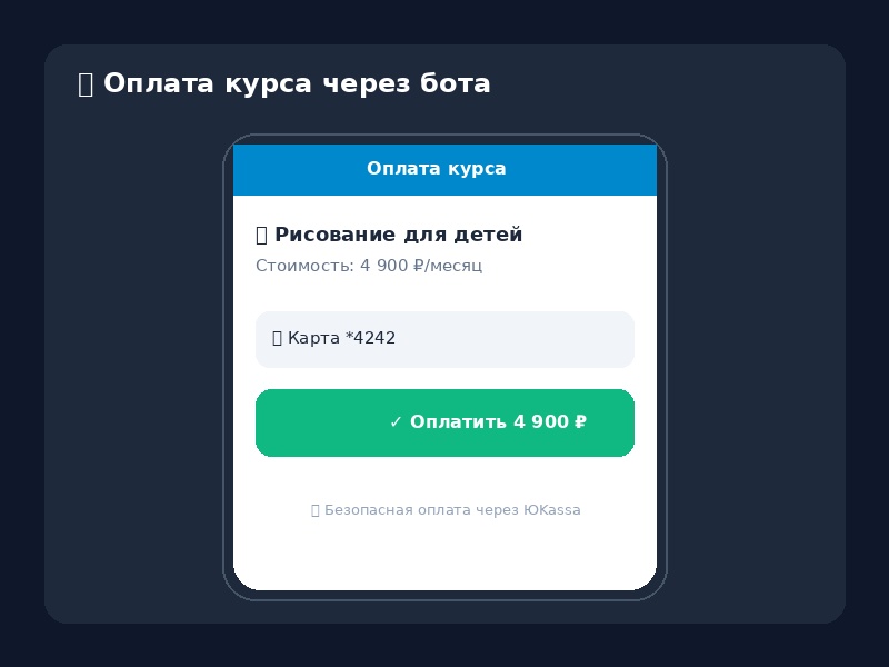 Оплата курса через бота